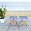 Safavieh Breanne Wood Stool in Natural / Navy