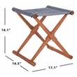 Safavieh Breanne Wood Stool in Natural / Navy