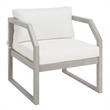 Safavieh Dren 4 Pc Wood and Fabric Living Set in Gray / Beige
