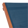 Safavieh Ralden Wood and Fabric Sunlounger in Natural / Navy