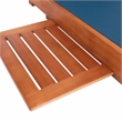 Safavieh Ralden Wood and Fabric Sunlounger in Natural / Navy
