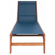 Safavieh Ralden Wood and Fabric Sunlounger in Natural / Navy