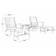 Safavieh Chantelle Wood and Fabric Living Set in Gray / Gray