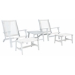 Safavieh Chantelle Wood and Fabric Living Set in Gray / Gray
