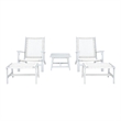 Safavieh Chantelle Wood and Fabric Living Set in Gray / Gray