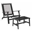 Safavieh Chantelle Wood and Fabric Living Set in Black / Black