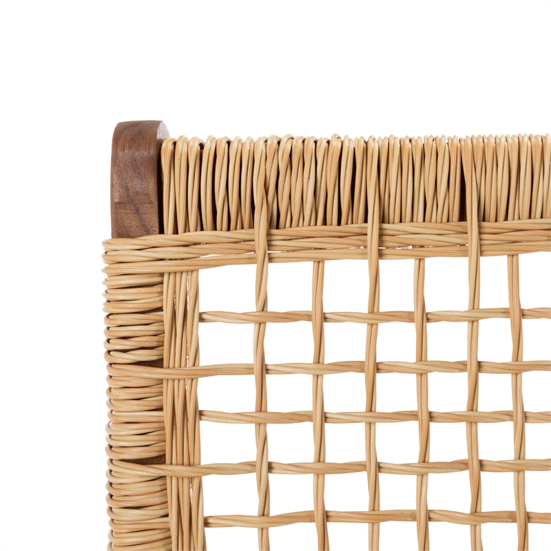 Safavieh Casella Wood and Fabric Living Set  in Natural / Natural