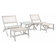 Safavieh Casella Wood and Fabric Living Set  in Gray / Gray