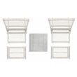 Safavieh Casella Wood and Fabric Living Set  in Gray / Gray