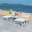 Safavieh Casella Wood and Fabric Living Set  in Gray / Gray