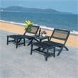 Safavieh Casella Wood and Fabric Living Set  in Black / Black