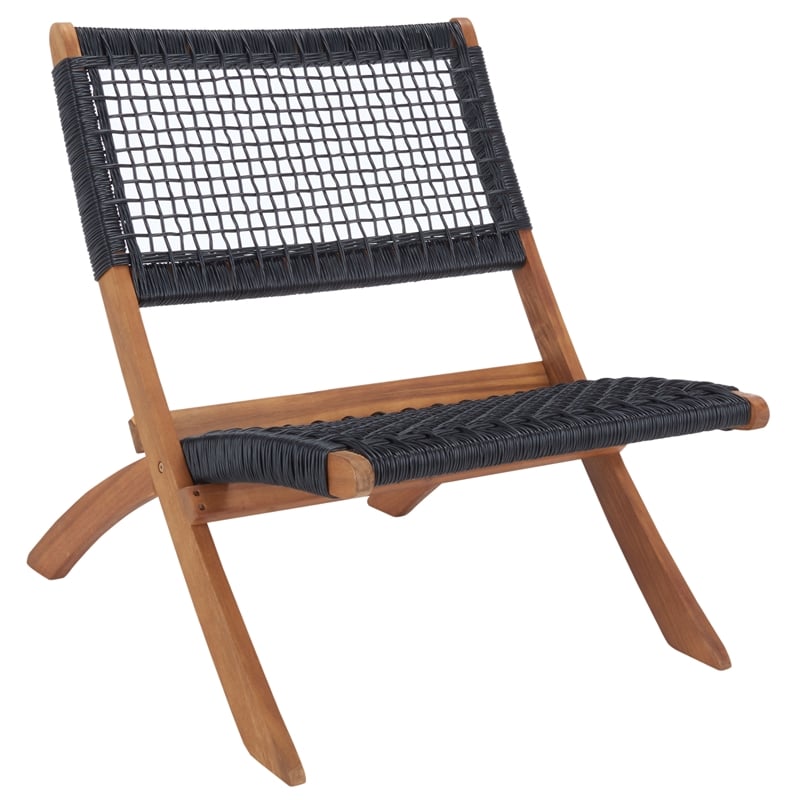 Safavieh Casella Wood and Fabric Living Set  in Natural / Black