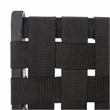 Safavieh Darryl Wood and Fabric Living Set in Black / Black