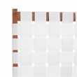 Safavieh Darryl Wood and Fabric Living Set in Natural / White