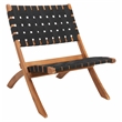 Safavieh Darryl Wood and Fabric Living Set in Natural / Black