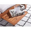 Safavieh Emely Wood Outdoor Daybed in Natural / Light Gray