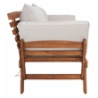 Safavieh Emely Wood Outdoor Daybed in Natural / Light Gray