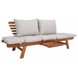 Safavieh Emely Wood Outdoor Daybed in Natural / Light Gray