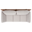 Safavieh Emely Wood Outdoor Daybed in Natural / Light Gray