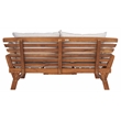 Safavieh Emely Wood Outdoor Daybed in Natural / Light Gray