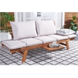 Safavieh Emely Wood Outdoor Daybed in Natural / Light Gray
