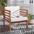 Safavieh Kinnell Wood Outdoor Armchair in Natural / Beige