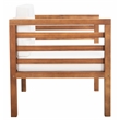 Safavieh Kinnell Wood Outdoor Armchair in Natural / Beige