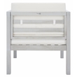 Safavieh Kinnell Wood Outdoor Armchair in Gray / Beige