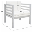 Safavieh Kinnell Wood Outdoor Armchair in Gray / Beige