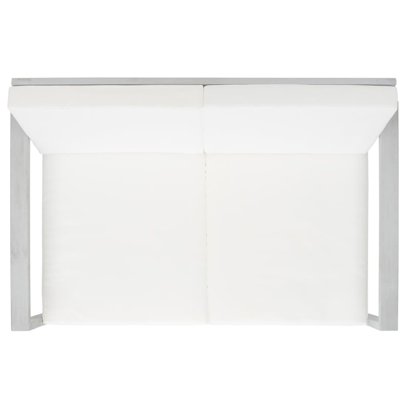 Safavieh Emiko Wood Outdoor Bench in Gray / Beige
