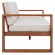 Safavieh Emiko Wood Outdoor Bench in Natural / Light Gray