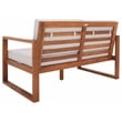 Safavieh Emiko Wood Outdoor Bench in Natural / Light Gray