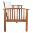 Safavieh Finnick Wood Outdoor Bench in Natural / Beige