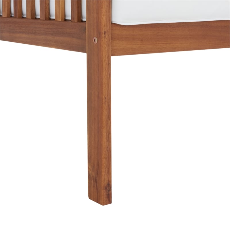 Safavieh Finnick Wood Outdoor Bench in Natural / Beige