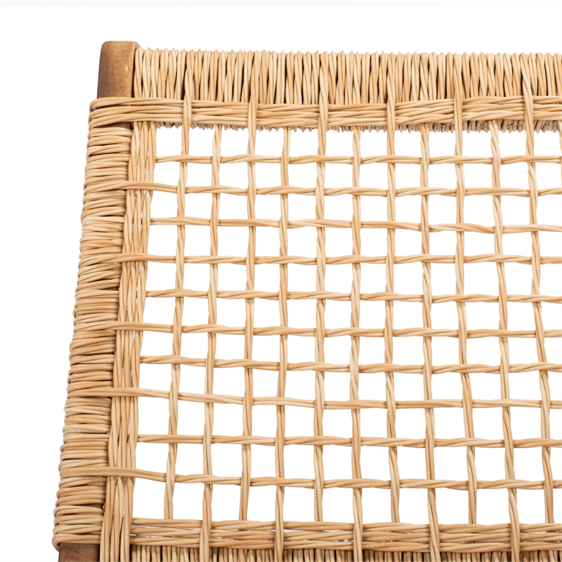 Safavieh Blaze Wood and Fabric Living Set in Natural / Natural