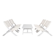 Safavieh Blaze Wood and Fabric Living Set in Gray / Gray