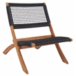 Safavieh Blaze Wood and Fabric Living Set in Natural / Black