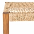 Safavieh Aquina Wood and Fabric Dining Set in Natural / Natural