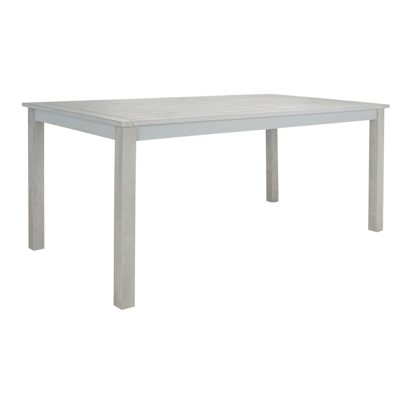 Safavieh Aquina Wood and Fabric Dining Set in Gray / Gray