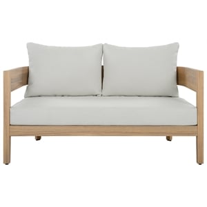 Safavieh Theo Wood Bench and Table in Oak / Ivory