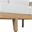Safavieh Owen Wood 3 Seater Sofa in Oak / Ivory