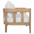 Safavieh Owen Wood 3 Seater Sofa in Oak / Ivory
