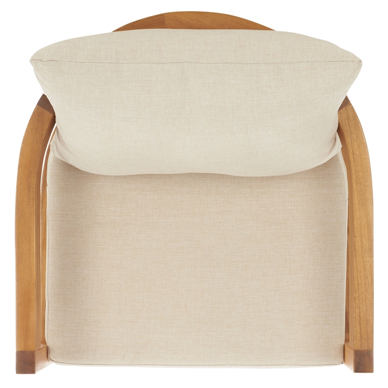 Safavieh Kento Wood Dining Chair Set of 2 in Natural / Taupe