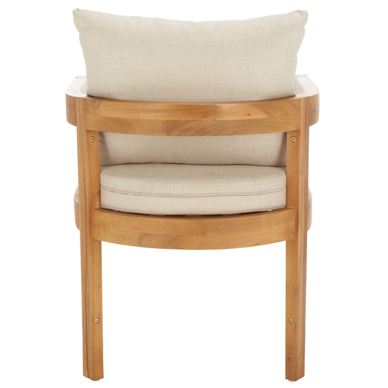 Safavieh Kento Wood Dining Chair Set of 2 in Natural / Taupe