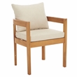 Safavieh Kento Wood Dining Chair Set of 2 in Natural / Taupe