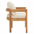 Safavieh Kento Wood Dining Chair Set of 2 in Natural / Taupe