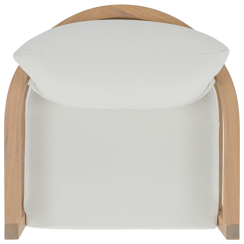 Safavieh Kento Wood Dining Chair Set of 2 in Oak / Ivory