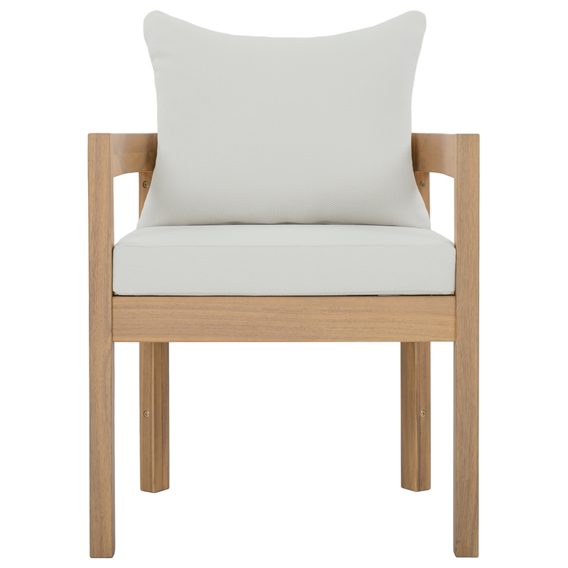 Safavieh Kento Wood Dining Chair Set of 2 in Oak / Ivory