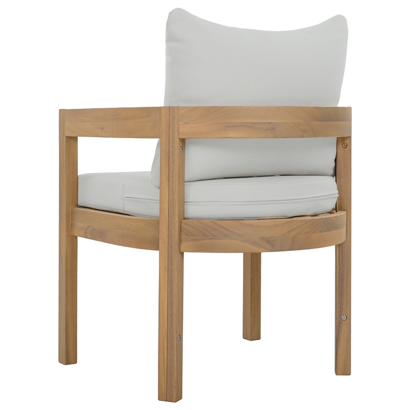 Safavieh Kento Wood Dining Chair Set of 2 in Oak / Ivory