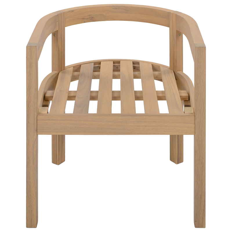 Safavieh Kento Wood Dining Chair Set of 2 in Oak / Ivory
